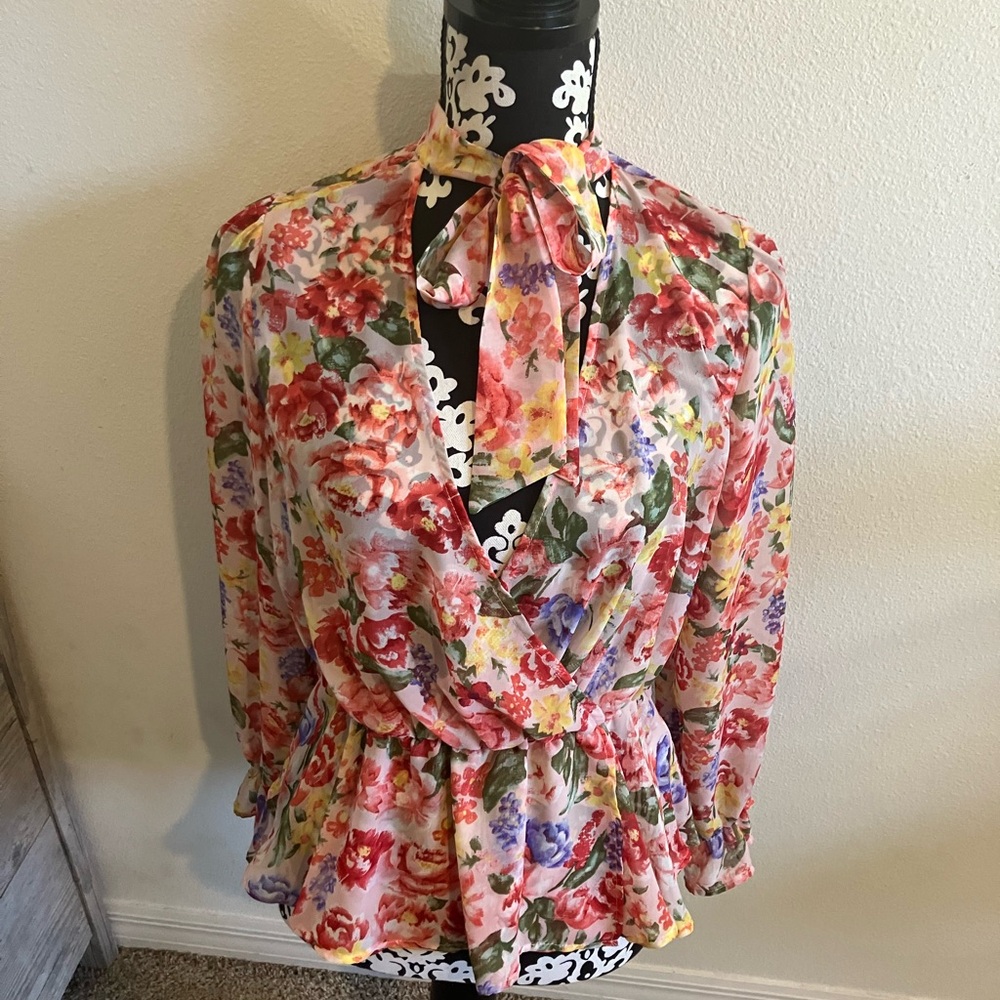 Floral Multicolor Women's Top
